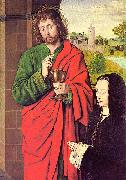 Master of Moulins Anne of France presented by Saint John the Evangelist oil painting artist